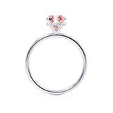 PARIS - Chatham® Cushion Champagne Sapphire & Diamond 950 Platinum Petite Hidden Halo
