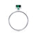 PARIS - Cushion Emerald & Diamond 950 Platinum Petite Hidden Halo