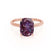PARIS - Elongated Cushion Alexandrite & Diamond 18k Rose Gold Petite Hidden Halo