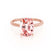 PARIS - Elongated Cushion Champagne Sapphire & Diamond 18k Rose Gold Petite Hidden Halo