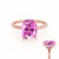 PARIS - Elongated Cushion Pink Sapphire & Diamond 18k Rose Gold Petite Hidden Halo