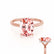 PARIS - Elongated Cushion Champagne Sapphire & Diamond 18k Rose Gold Petite Hidden Halo