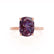 PARIS - Elongated Cushion Alexandrite & Diamond 18k Rose Gold Petite Hidden Halo