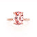 PARIS - Elongated Cushion Champagne Sapphire & Diamond 18k Rose Gold Petite Hidden Halo