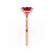 PARIS - Elongated Cushion Ruby & Diamond 18k Rose Gold Petite Hidden Halo