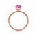 PARIS - Elongated Cushion Pink Sapphire & Diamond 18k Rose Gold Petite Hidden Halo