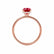 PARIS - Elongated Cushion Ruby & Diamond 18k Rose Gold Petite Hidden Halo