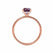 PARIS - Elongated Cushion Alexandrite & Diamond 18k Rose Gold Petite Hidden Halo
