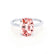 PARIS - Elongated Cushion Champagne Sapphire & Diamond 18k White Gold Petite Hidden Halo
