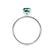 PARIS - Elongated Cushion Emerald & Diamond 950 Platinum Petite Hidden Halo
