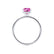 PARIS - Elongated Cushion Pink Sapphire & Diamond 18k White Gold Petite Hidden Halo