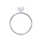 PARIS - Elongated Cushion Natural Diamond Platinum Hidden Halo Engagement Ring Lily Arkwright