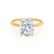 PARIS - Elongated Cushion Natural Diamond 18k Yellow Gold Hidden Halo Engagement Ring Lily Arkwright