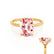 PARIS - Elongated Cushion Champagne Sapphire & Diamond 18k Yellow Gold Petite Hidden Halo