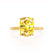 PARIS - Elongated Cushion Yellow Sapphire & Diamond 18k Yellow Gold Petite Hidden Halo