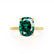 PARIS - Elongated Cushion Emerald & Diamond 18k Yellow Gold Petite Hidden Halo
