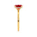 PARIS - Elongated Cushion Ruby & Diamond 18k Yellow Gold Petite Hidden Halo
