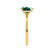 PARIS - Elongated Cushion Emerald & Diamond 18k Yellow Gold Petite Hidden Halo