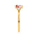 PARIS - Elongated Cushion Champagne Sapphire & Diamond 18k Yellow Gold Petite Hidden Halo