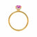 PARIS - Elongated Cushion Pink Sapphire & Diamond 18k Yellow Gold Petite Hidden Halo