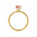 PARIS - Elongated Cushion Champagne Sapphire & Diamond 18k Yellow Gold Petite Hidden Halo