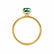 PARIS - Elongated Cushion Emerald & Diamond 18k Yellow Gold Petite Hidden Halo
