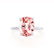 PARIS - Elongated Cushion Champagne Sapphire & Diamond 18k White Gold Petite Hidden Halo