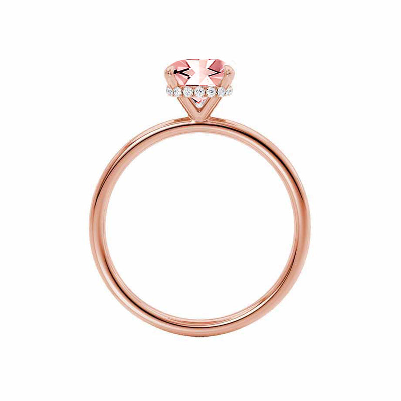 PARIS - Pear Lab Diamond 18k Rose Gold Hidden Halo