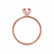 PARIS - Oval Champagne Sapphire & Diamond 18k Rose Gold Petite Hidden Halo