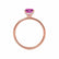 PARIS - Oval Pink Sapphire & Diamond 18k Rose Gold Petite Hidden Halo