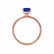 PARIS - Oval Blue Sapphire & Diamond 18k Rose Gold Petite Hidden Halo