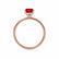 PARIS - Oval Ruby & Diamond 18k Rose Gold Petite Hidden Halo