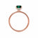 PARIS - Oval Emerald & Diamond 18k Rose Gold Petite Hidden Halo
