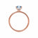 PARIS - Oval Aqua Spinel & Diamond 18k Rose Gold Petite Hidden Halo