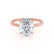 PARIS - Oval natural Diamond 18k Rose Gold Hidden Halo Engagement Ring Lily Arkwright