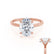 PARIS - Oval natural Diamond 18k Rose Gold Hidden Halo Engagement Ring Lily Arkwright