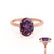 PARIS - Oval Alexandrite & Diamond 18k Rose Gold Petite Hidden Halo