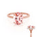 PARIS - Oval Champagne Sapphire & Diamond 18k Rose Gold Petite Hidden Halo