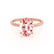 PARIS - Oval Champagne Sapphire & Diamond 18k Rose Gold Petite Hidden Halo