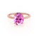 PARIS - Oval Pink Sapphire & Diamond 18k Rose Gold Petite Hidden Halo