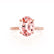 PARIS - Oval Champagne Sapphire & Diamond 18k Rose Gold Petite Hidden Halo