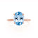 PARIS - Oval Aqua Spinel & Diamond 18k Rose Gold Petite Hidden Halo
