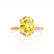 PARIS - Oval Yellow Sapphire & Diamond 18k Rose Gold Petite Hidden Halo