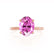 PARIS - Oval Pink Sapphire & Diamond 18k Rose Gold Petite Hidden Halo