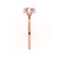 PARIS - Oval Champagne Sapphire & Diamond 18k Rose Gold Petite Hidden Halo