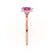 PARIS - Oval Pink Sapphire & Diamond 18k Rose Gold Petite Hidden Halo