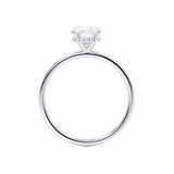 PARIS - Oval natural Diamond Platinum Hidden Halo Engagement Ring Lily Arkwright