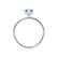 PARIS - Oval Aqua Spinel & Diamond 18k White Gold Petite Hidden Halo