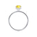 PARIS - Oval Yellow Sapphire & Diamond 950 Platinum Petite Hidden Halo