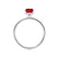 PARIS - Oval Ruby & Diamond 18k White Gold Petite Hidden Halo
